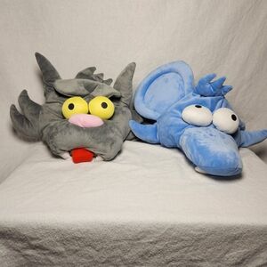 Universal Studios Official The Simpsons Itchy & Scratchy Plush Hats
